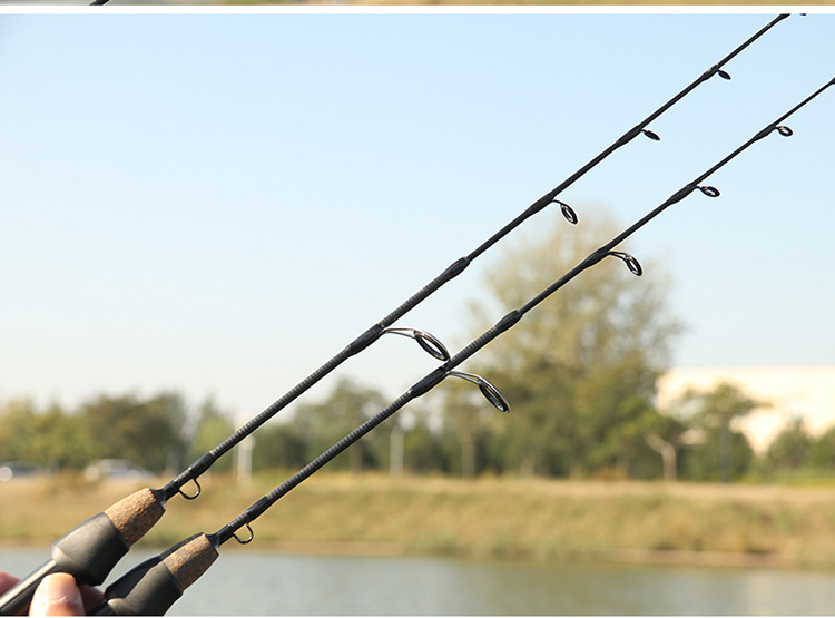 Sunflower Carbon Ice Fishing Rod 60cm, Double Tip Winter Ice Rod, 2 Sections Portable Short Lure Rod thumb 19