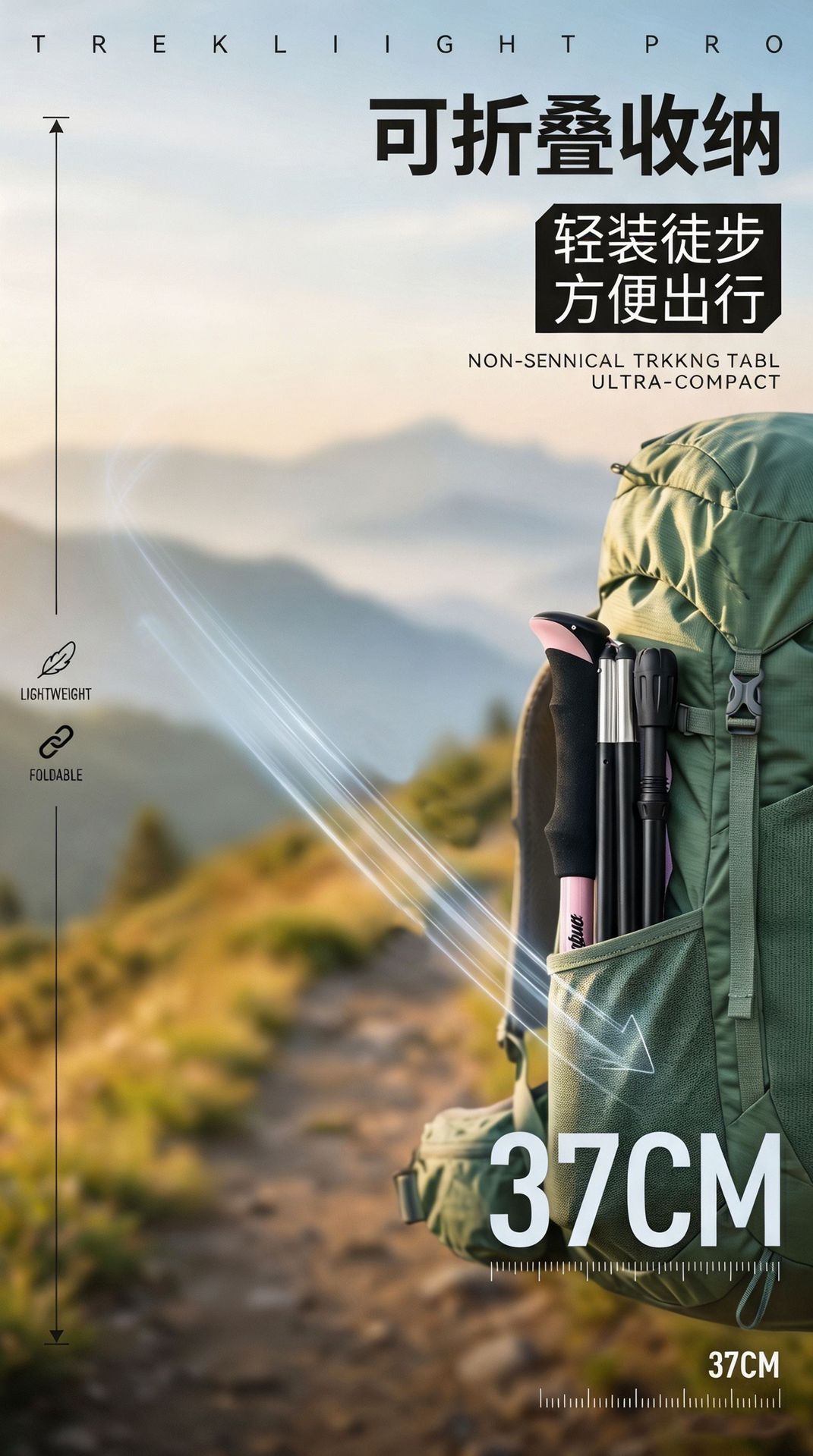Sunflower 7075 Aluminum Telescopic Trekking Pole, Lightweight Anti-slip Hiking Stick thumb 14