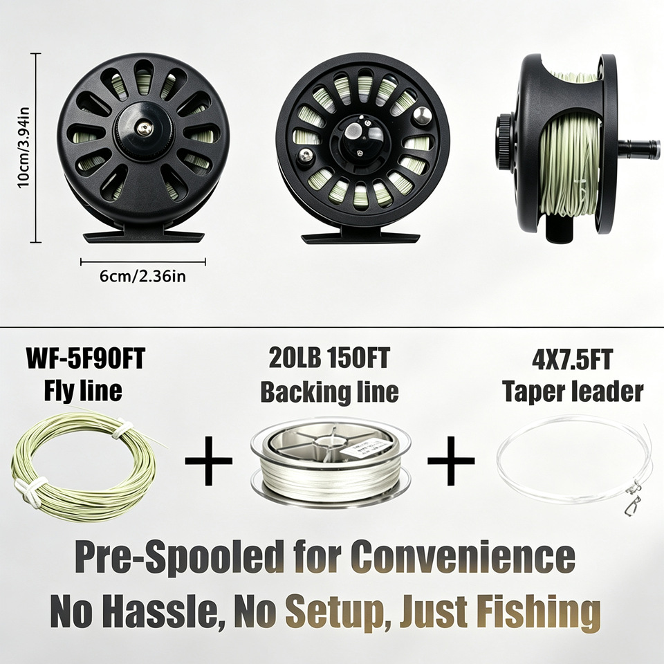 Sunflower Complete Professional Fly Fishing Combo Kit Carbon Rod Reel & Fly Flies Full Accessories thumb 5