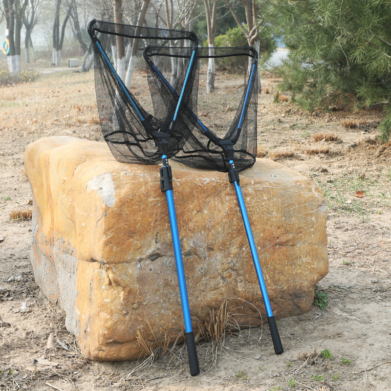 Sunflower Triangle One-Piece Foldable Telescopic Aluminum Fishing Landing Net thumb 6