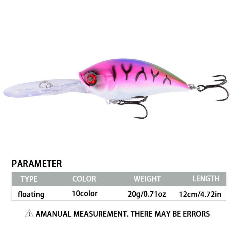 Sunflower Deep Diving Crankbait Hard Lure, Long Cast Minnow Bait thumb 2