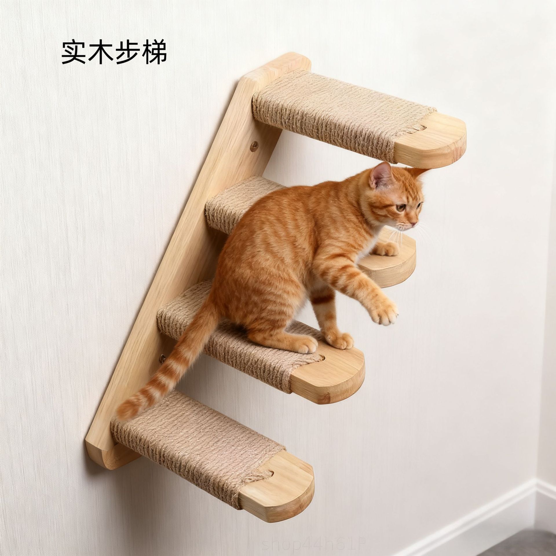 Sunflower Wooden Wall Cat Steps & Maze Ball Cat Toy Set thumb 24