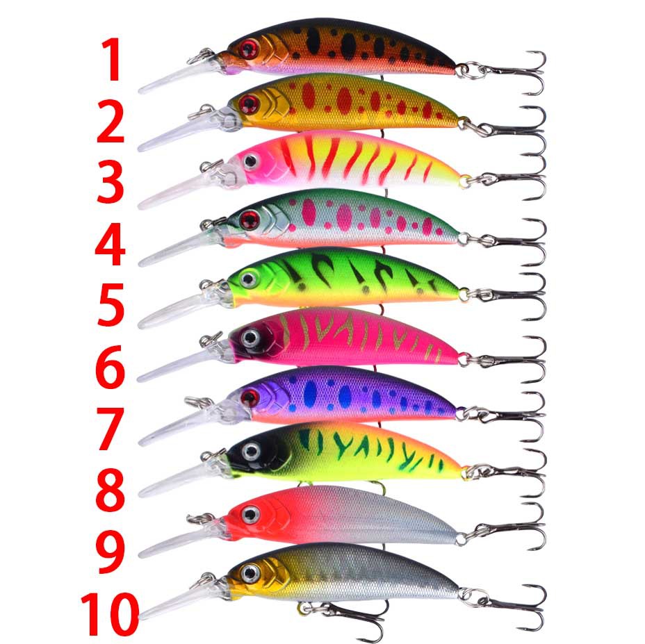 Sunflower Sinking Long Lip Minnow Lure 7.2cm 5.5g Hard Bait For Mandarin Fish, Culter, Bass thumb 15