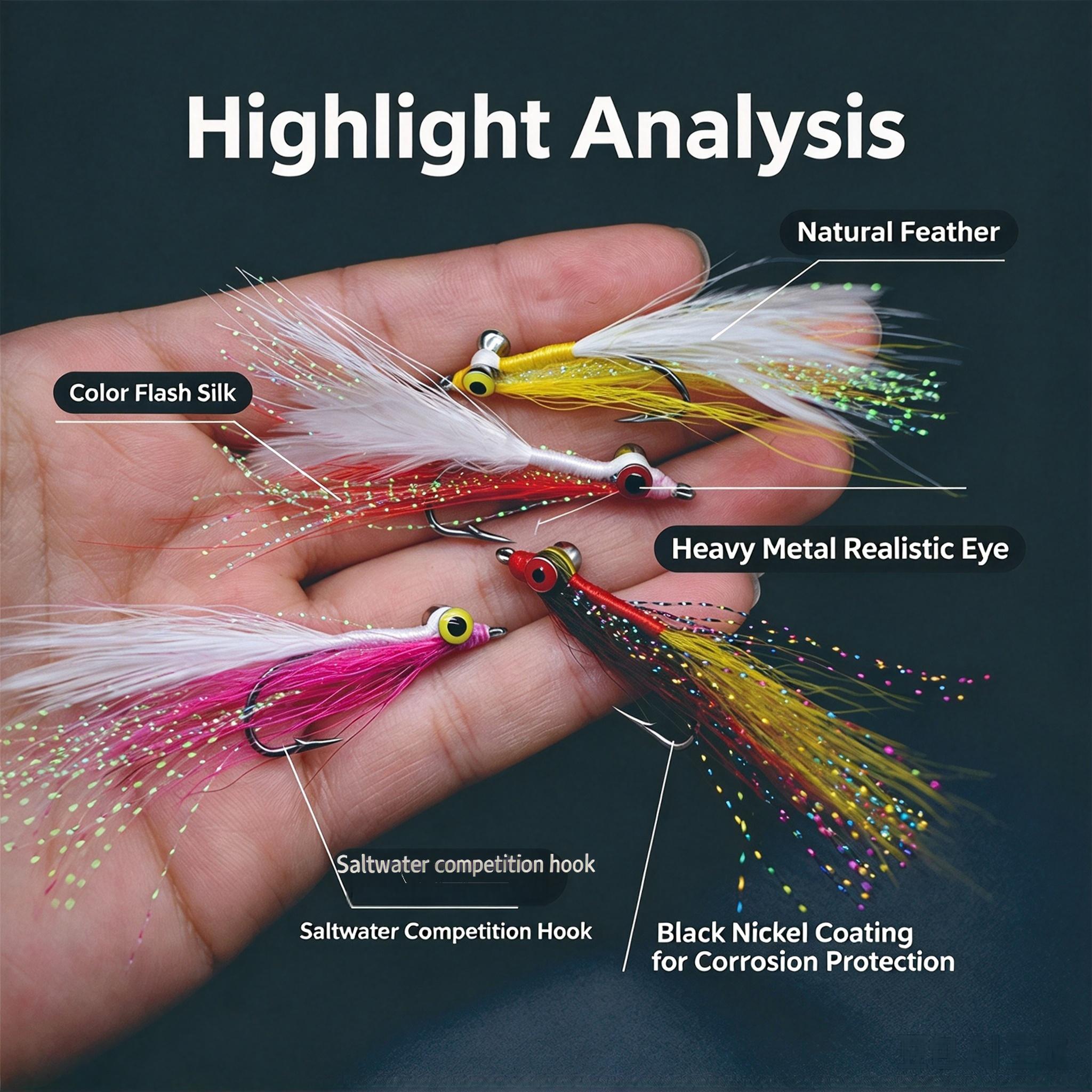 Sunflower Crazy Charlie Minnow Streamer Fly Fishing Flies, Hand‑Tied Artificial Streamer Lure for Trout, Pike, Bass Freshwater & Saltwater Fly Fishing thumb 10