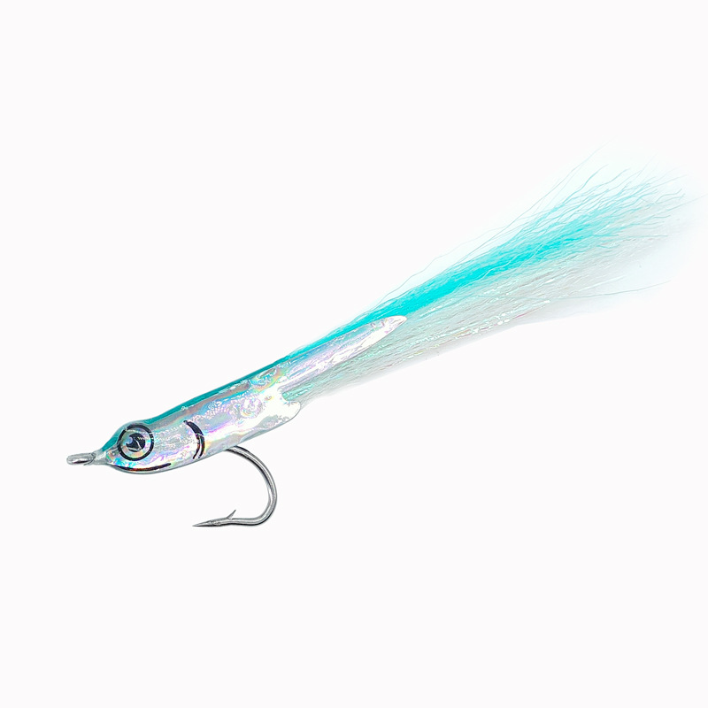 Sunflower Surge Candy Bucktail Jig Lure, Hand Tied 4# Hook Saltwater Fishing Bait for Tarpon, Pike
