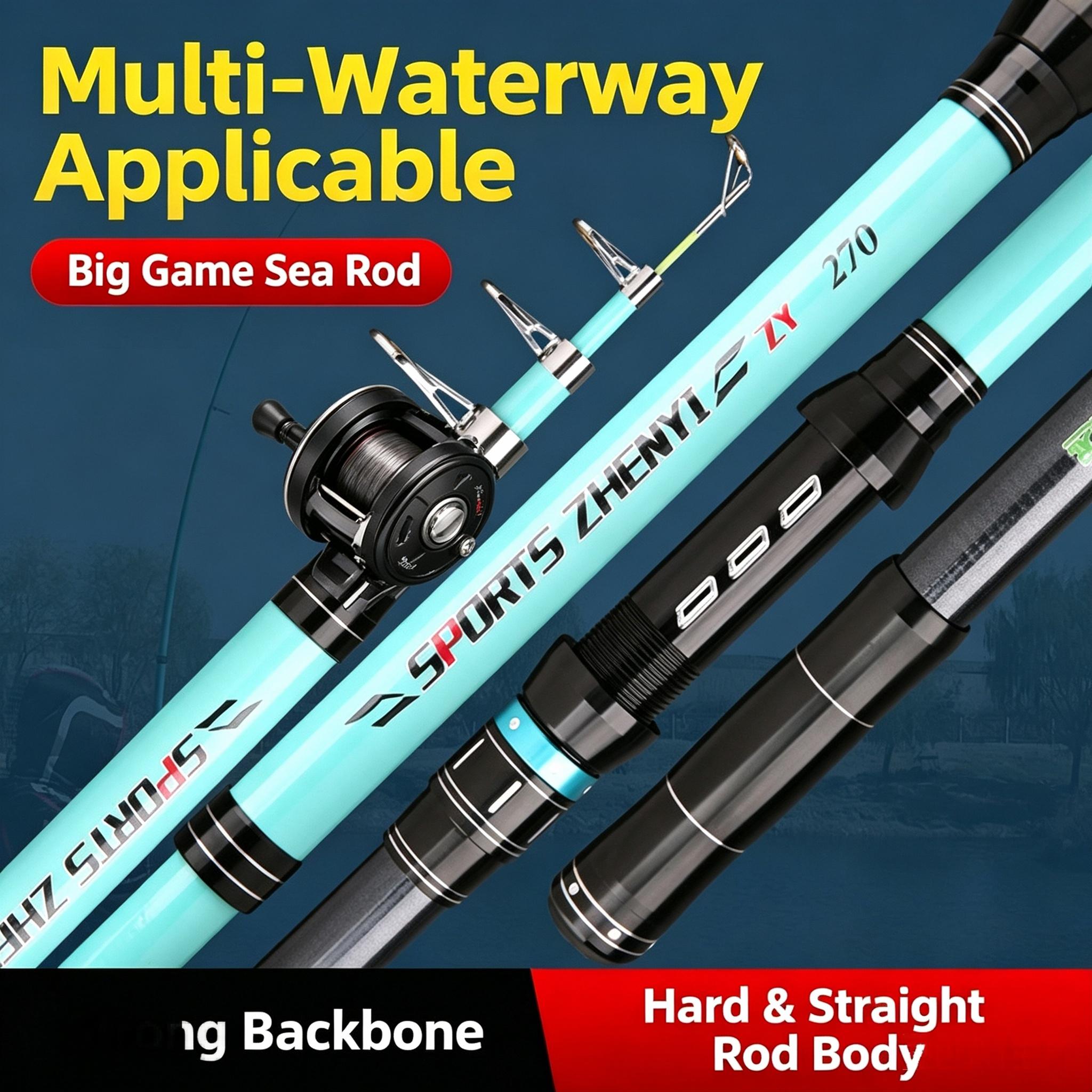 Sunflower 6 Layers Telescopic Sea Rod, Long Cast Spinning Fishing Rod 2.1M-4.2M thumb 10