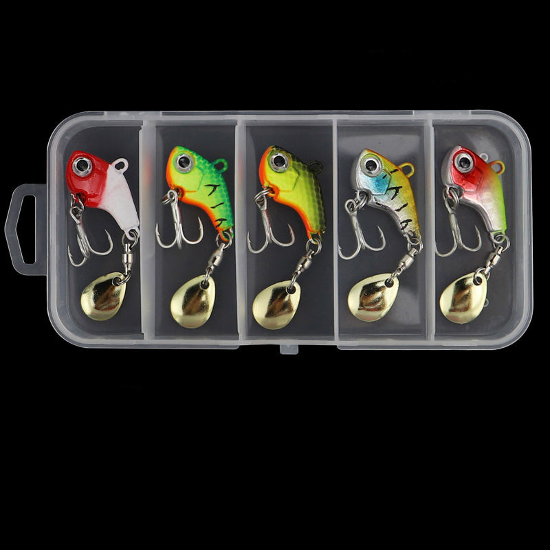 Rotating Spinning Blade VIB Lures Set, Metal Vibrating Fishing VIB Hard Bait thumb 5