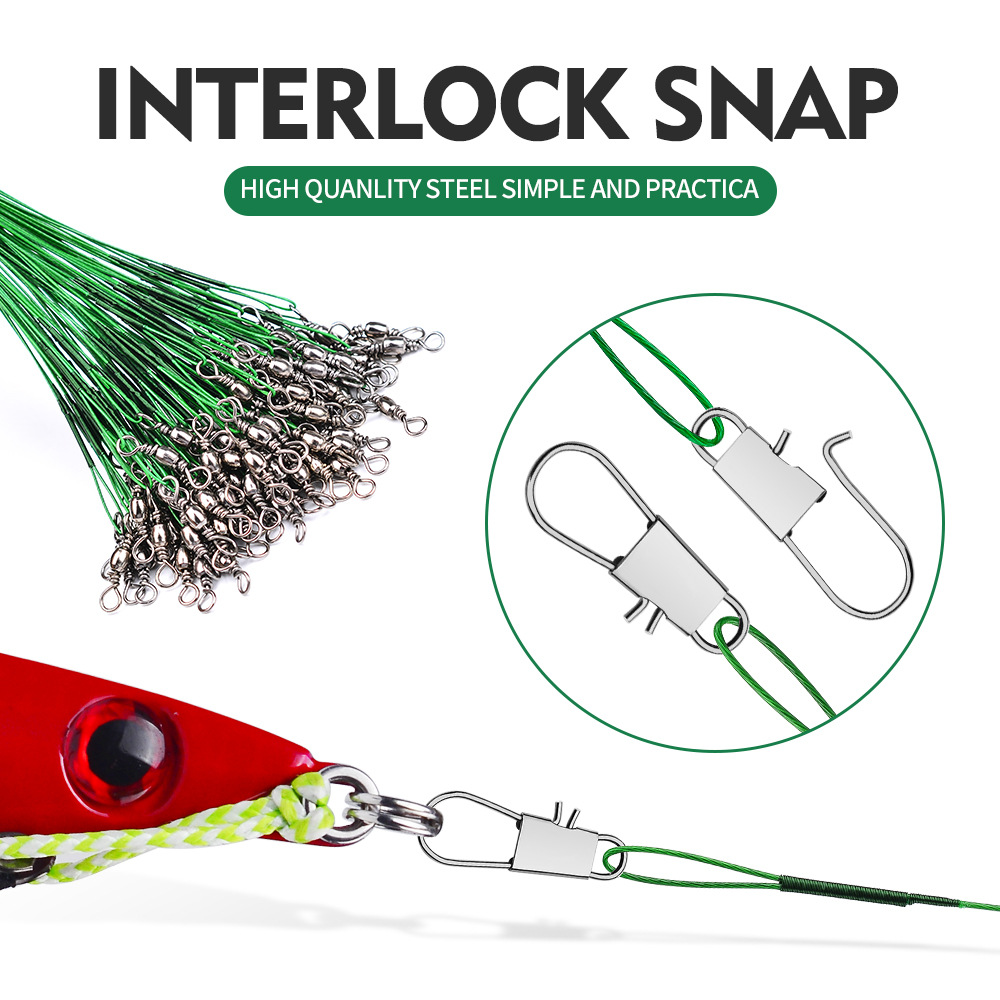 Sunflower Stainless Steel Anti-Bite Lure Wire Leader With Swivel Snap thumb 5