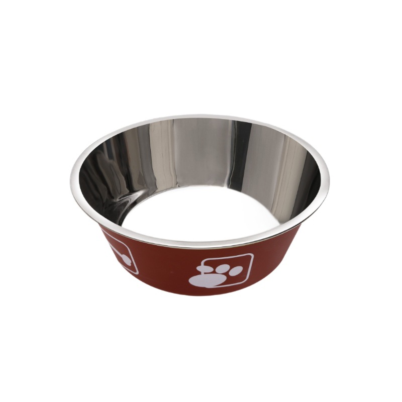 Sunflower Bone Printed Double Layer Non-Slip Stainless Steel Pet Bowl for Dogs & Cats thumb 2