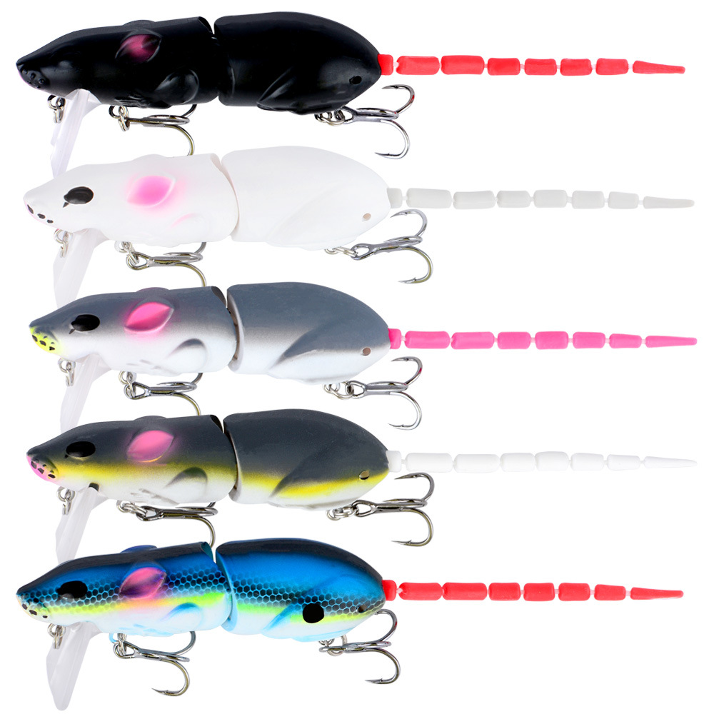 Jointed Mouse Swimbait 8cm 15.5g Hard Fishing Lure For Freshwater Predator Fish thumb 4