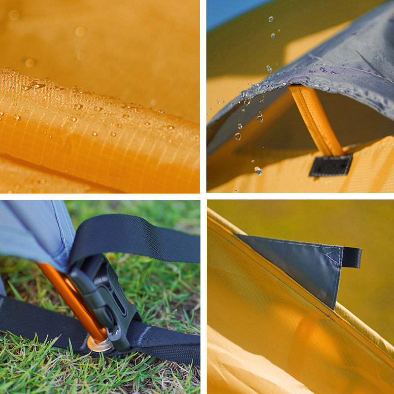Sunflower Lightweight Mountaineering Tent, Rainproof Silicon Coated Nylon Double Layer Camping Tent thumb 1