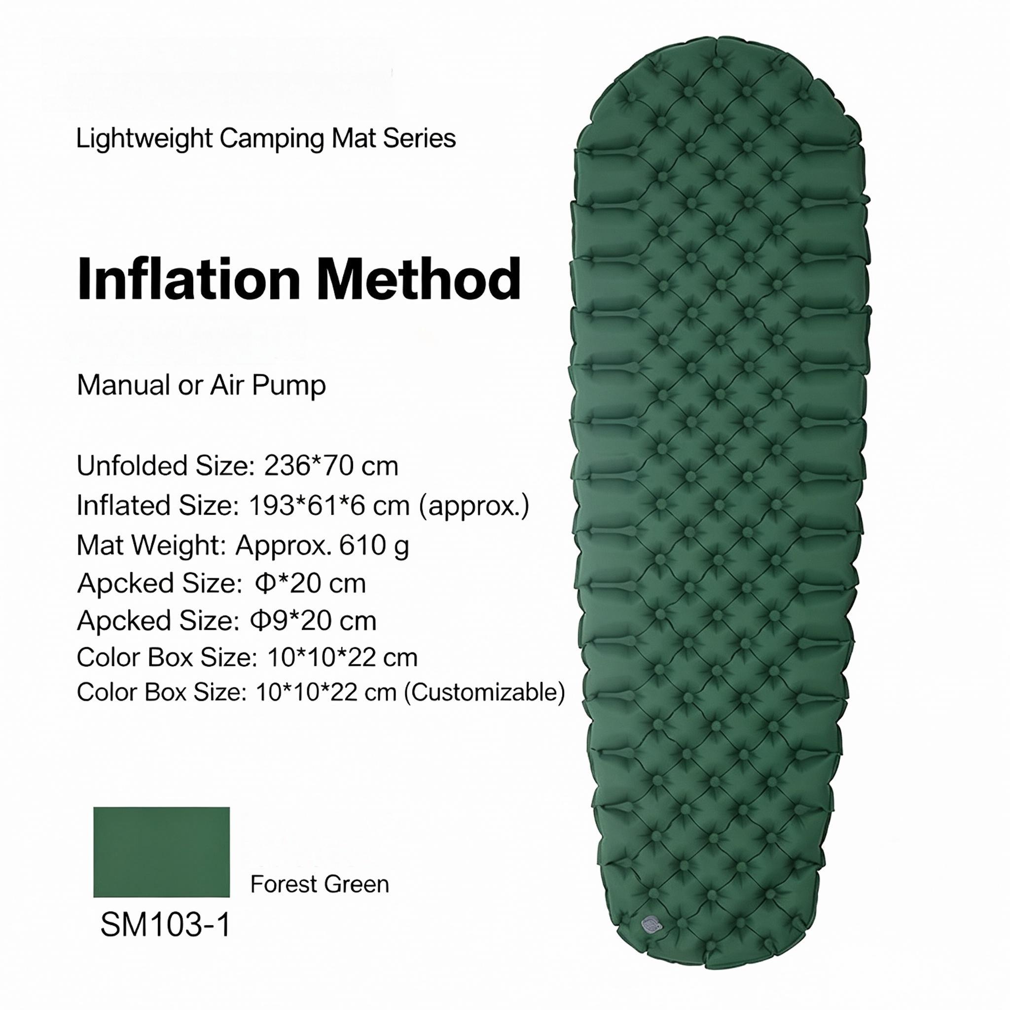 Sunflower Outdoor Inflatable Sleeping Pad Single Person Camping Mattress thumb 2