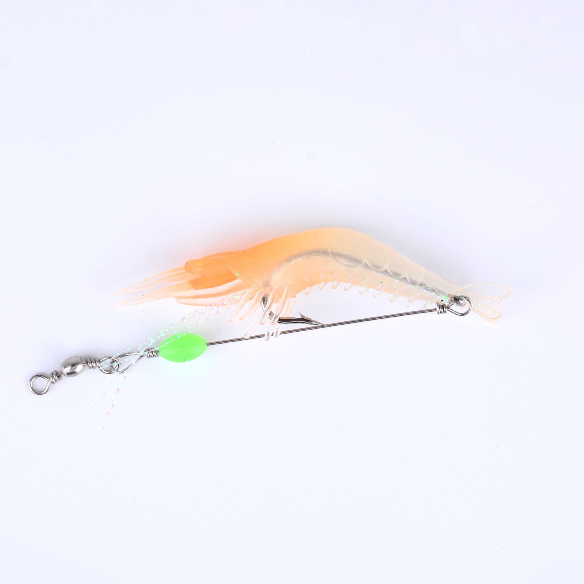 Luminous Soft Shrimp Fishing Lure 8cm 5.5g Pre-rigged Shrimp Bait For Bass Snakehead thumb 9