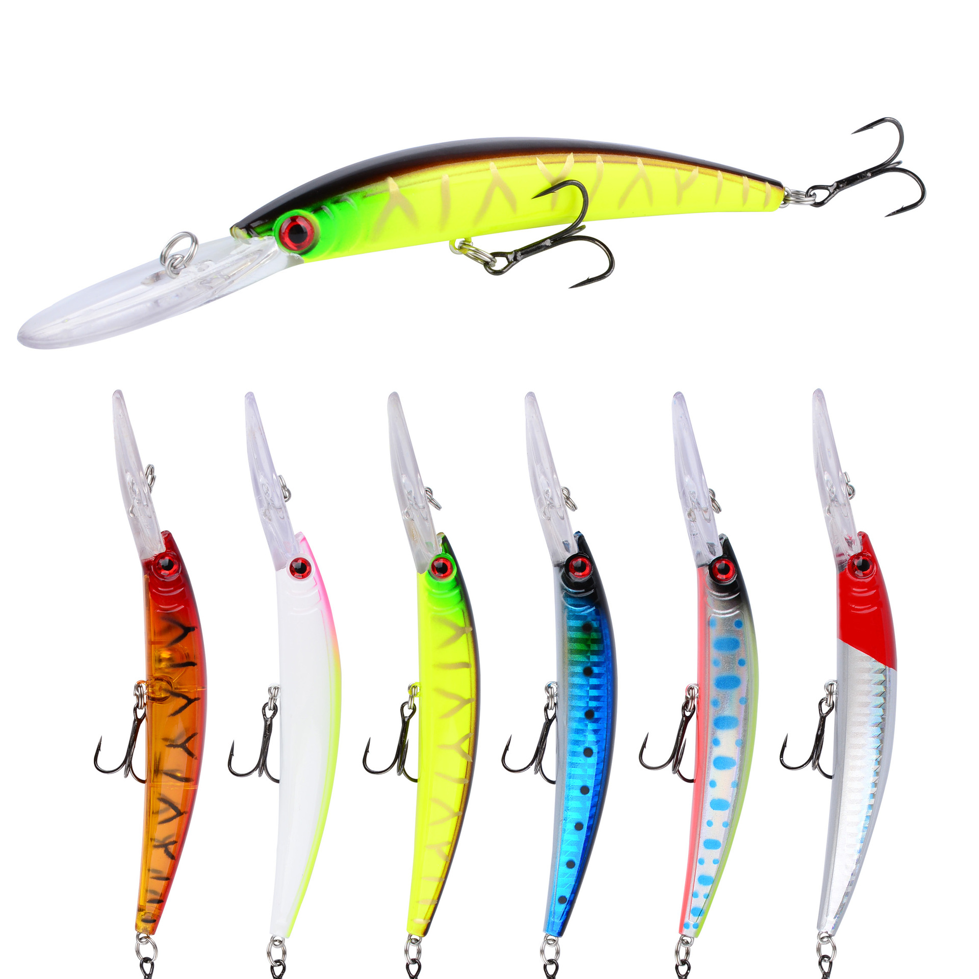 Long Bill Floating Minnow Lure 15cm 16g Hard Fishing Lure For Bass Pike