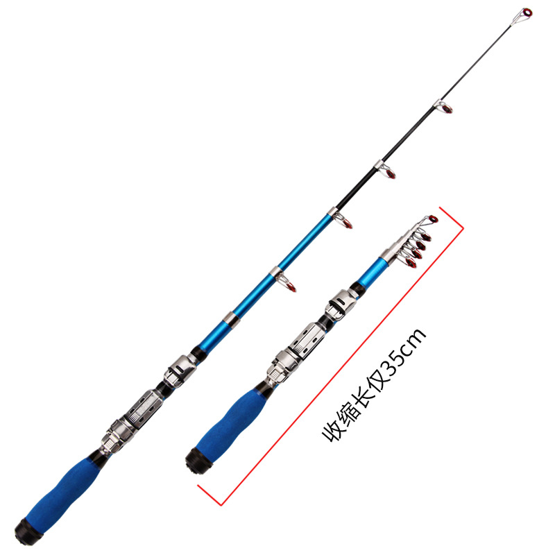 Sunflower Telescopic Mini Sea Fishing Rod, Fiberglass Portable Casting Rod