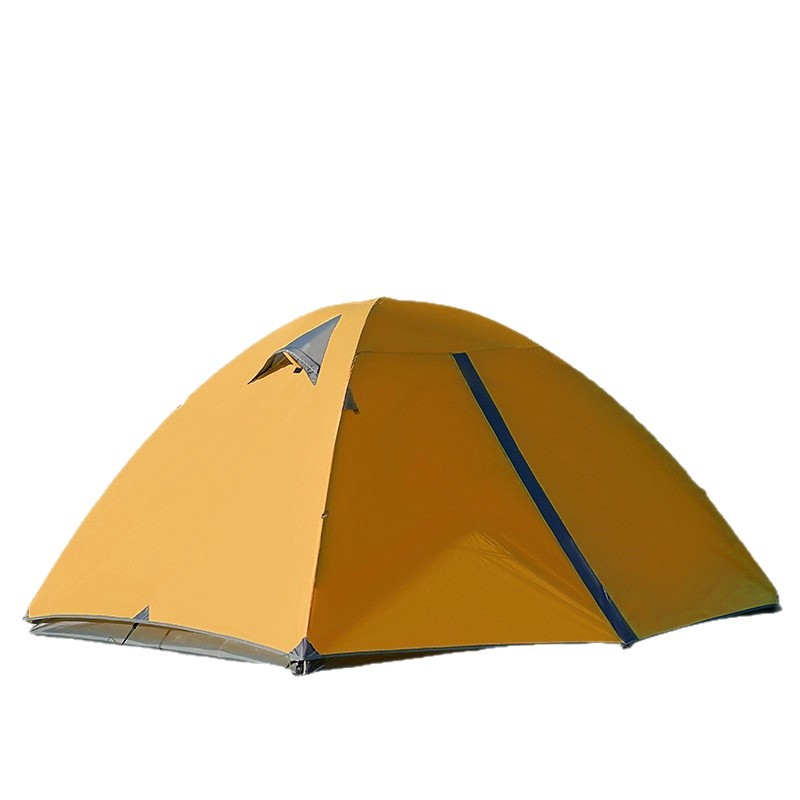 Sunflower Lightweight Mountaineering Tent, Rainproof Silicon Coated Nylon Double Layer Camping Tent
