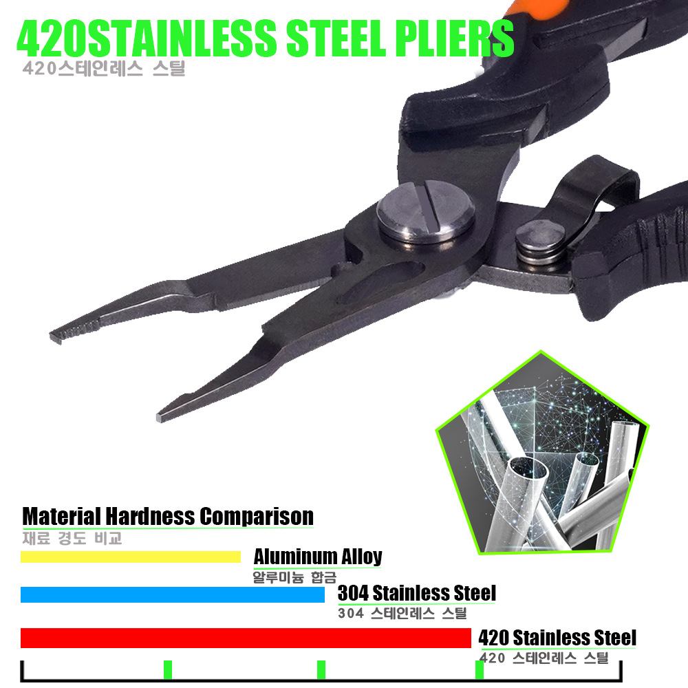 Sunflower SUS420 Titanium Coated Micro Split Ring Fishing Pliers Mini Lure Split Ring Remover Multi Color Kits thumb 5