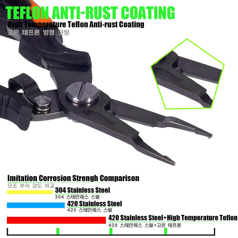 Sunflower SUS420 Titanium Coated Micro Split Ring Fishing Pliers Mini Lure Split Ring Remover Multi Color Kits thumb 6
