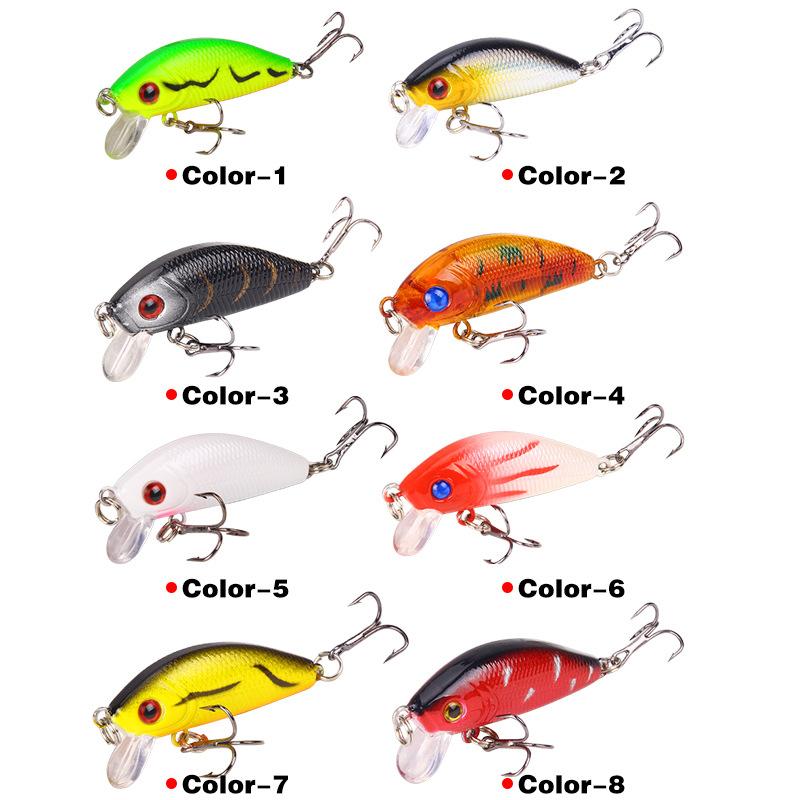 Sunflower 5cm 4.2g Micro Minnow Hard Fishing Lure With Internal Rattle & Double Treble Hooks Fresh & Saltwater thumb 7