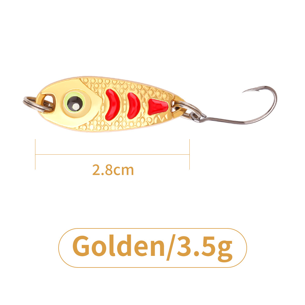 Sunflower Micro Bean Metal VIB Blade Lure Single Hook 1g 2g 3g 5g Gold & Silver For Stream Panfish thumb 6