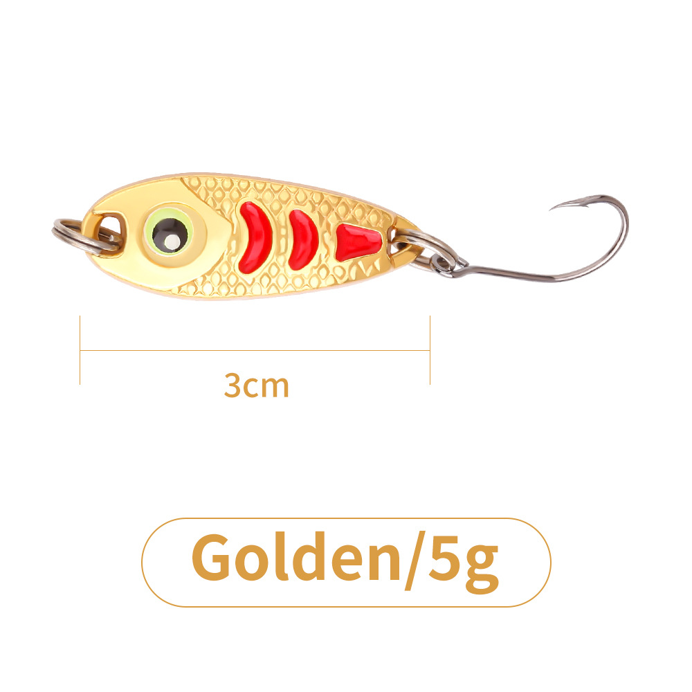 Sunflower Micro Bean Metal VIB Blade Lure Single Hook 1g 2g 3g 5g Gold & Silver For Stream Panfish thumb 7