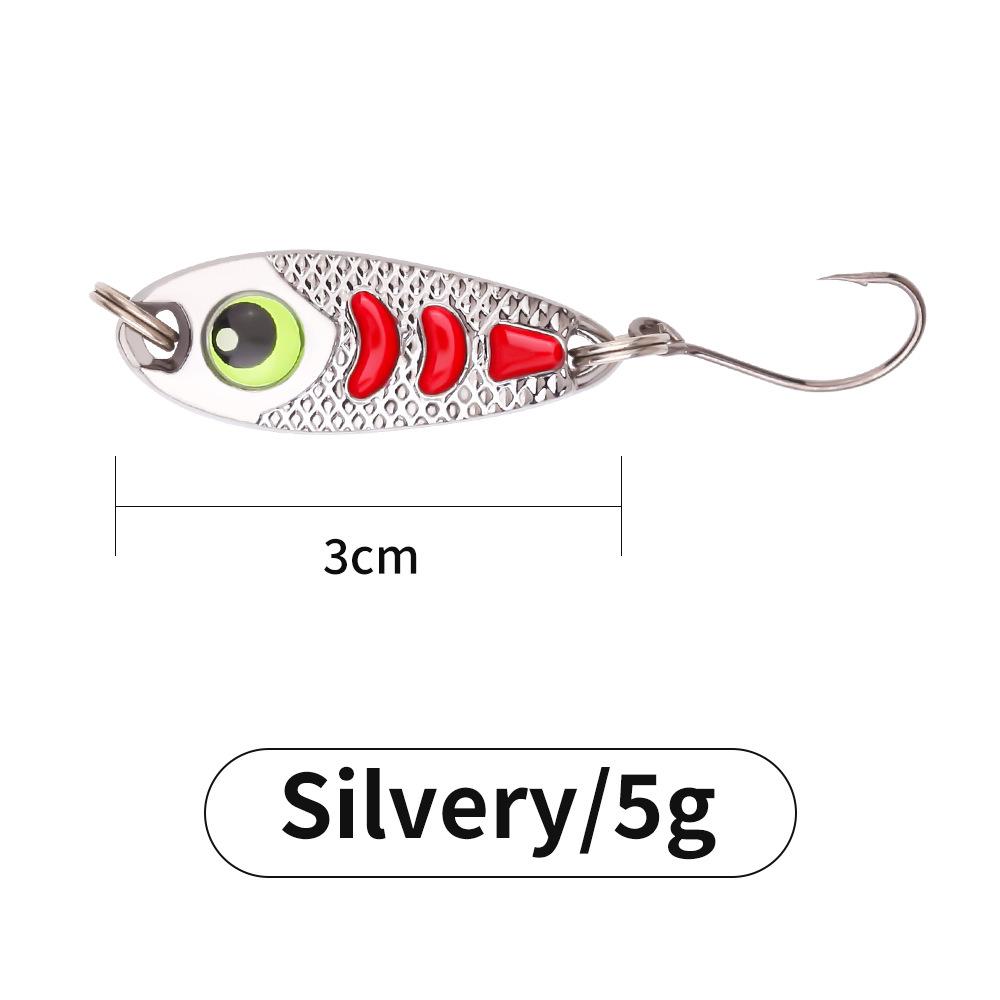Sunflower Micro Bean Metal VIB Blade Lure Single Hook 1g 2g 3g 5g Gold & Silver For Stream Panfish thumb 11