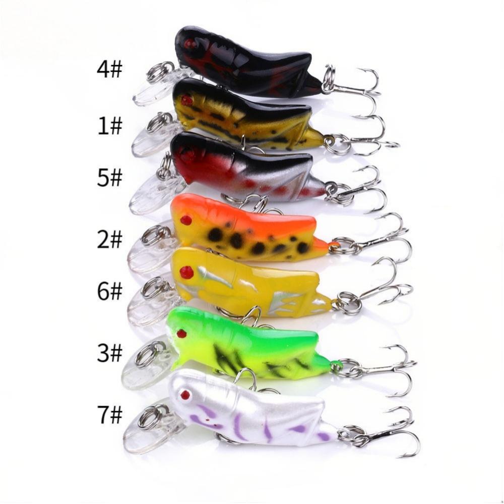 Sunflower 4g 4.5cm Grasshopper Insect Micro Hard Fishing Lure With 8# Treble Hook For Stream Trout & Panfish