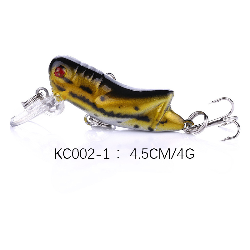 Sunflower 4g 4.5cm Grasshopper Insect Micro Hard Fishing Lure With 8# Treble Hook For Stream Trout & Panfish thumb 1