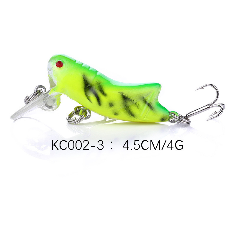 Sunflower 4g 4.5cm Grasshopper Insect Micro Hard Fishing Lure With 8# Treble Hook For Stream Trout & Panfish thumb 3
