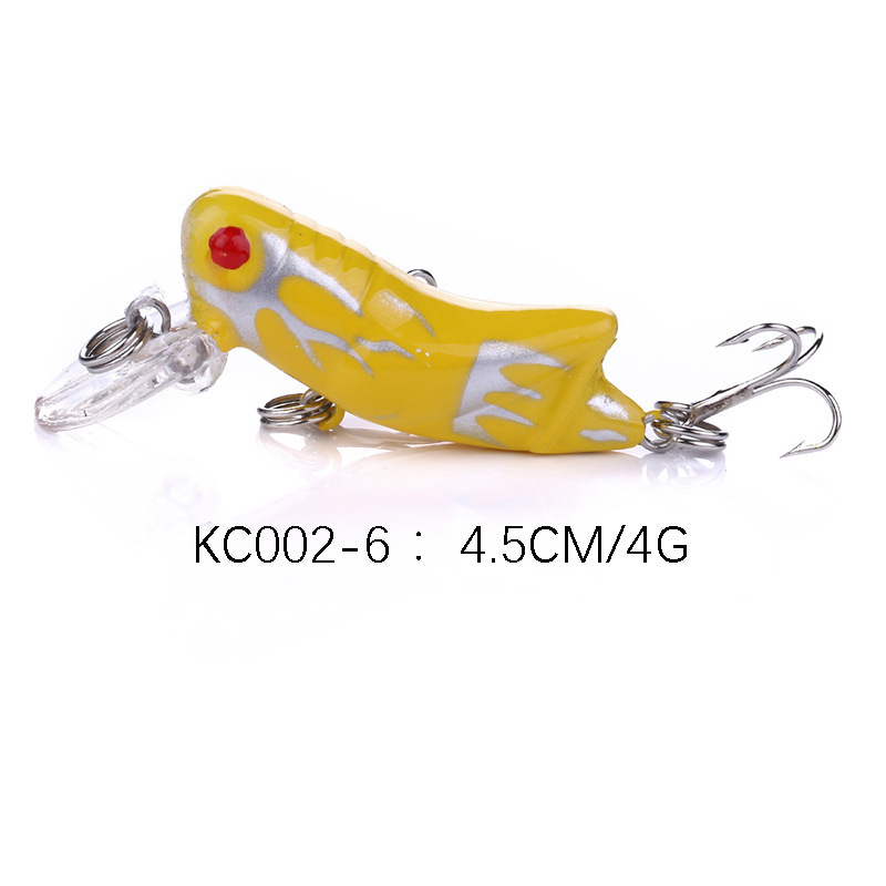Sunflower 4g 4.5cm Grasshopper Insect Micro Hard Fishing Lure With 8# Treble Hook For Stream Trout & Panfish thumb 6