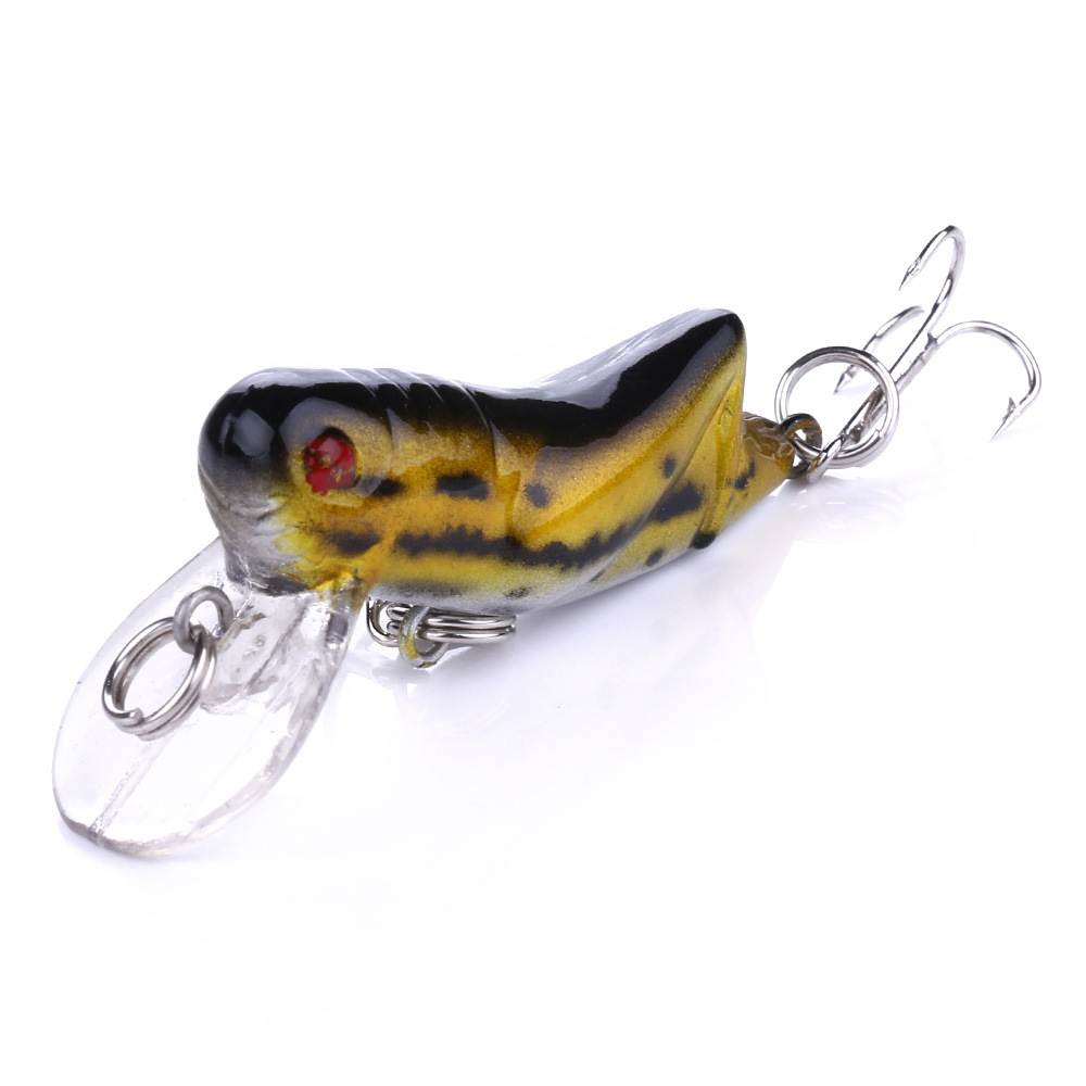 Sunflower 4g 4.5cm Grasshopper Insect Micro Hard Fishing Lure With 8# Treble Hook For Stream Trout & Panfish thumb 10