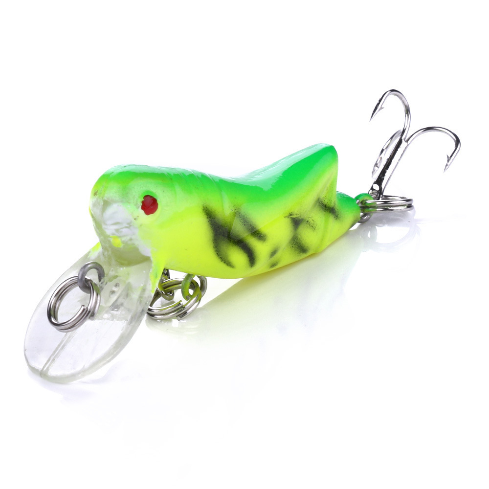 Sunflower 4g 4.5cm Grasshopper Insect Micro Hard Fishing Lure With 8# Treble Hook For Stream Trout & Panfish thumb 12