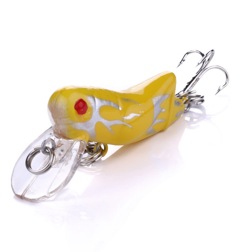 Sunflower 4g 4.5cm Grasshopper Insect Micro Hard Fishing Lure With 8# Treble Hook For Stream Trout & Panfish thumb 15