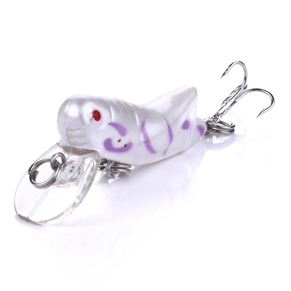 Sunflower 4g 4.5cm Grasshopper Insect Micro Hard Fishing Lure With 8# Treble Hook For Stream Trout & Panfish thumb 16