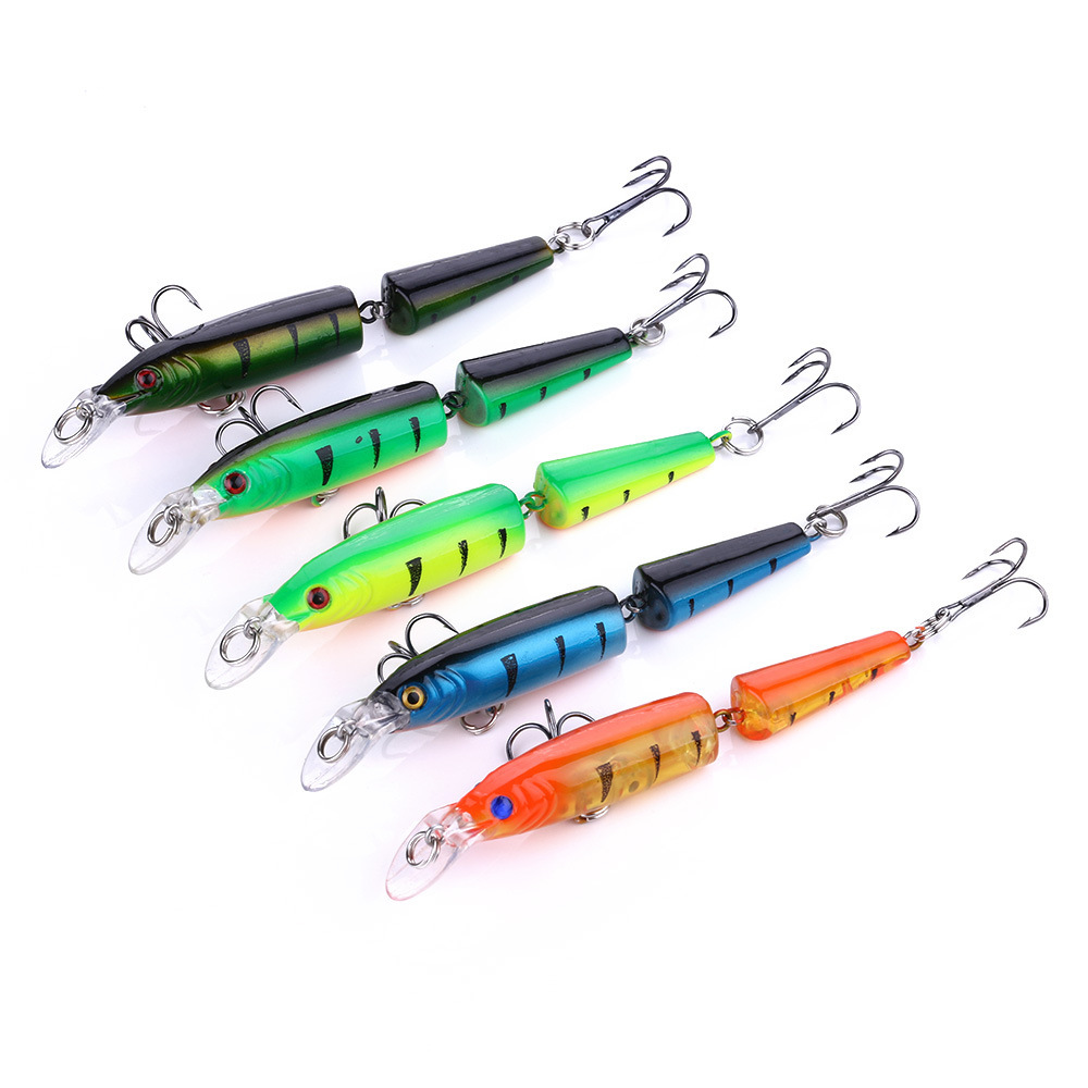 Sunflower Two-Jointed Segmented Minnow Hard Swimbait Bionic Fishing Lure Freshwater & Saltwater thumb 9