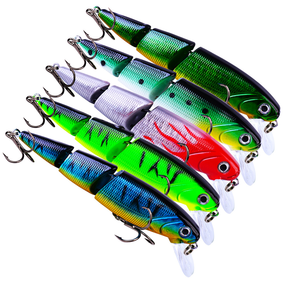 Sunflower DW1081 Multi-Jointed Segmented Minnow Hard Lure 110mm 14.7g Lifelike Swimbait For Fresh & Saltwater