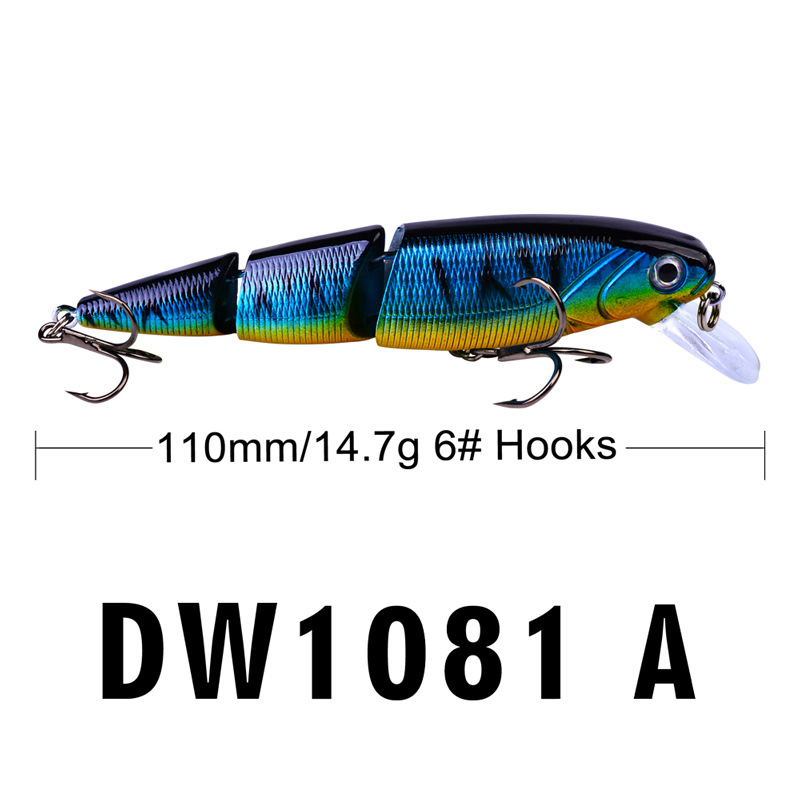 Sunflower DW1081 Multi-Jointed Segmented Minnow Hard Lure 110mm 14.7g Lifelike Swimbait For Fresh & Saltwater thumb 4
