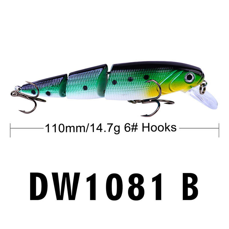 Sunflower DW1081 Multi-Jointed Segmented Minnow Hard Lure 110mm 14.7g Lifelike Swimbait For Fresh & Saltwater thumb 5