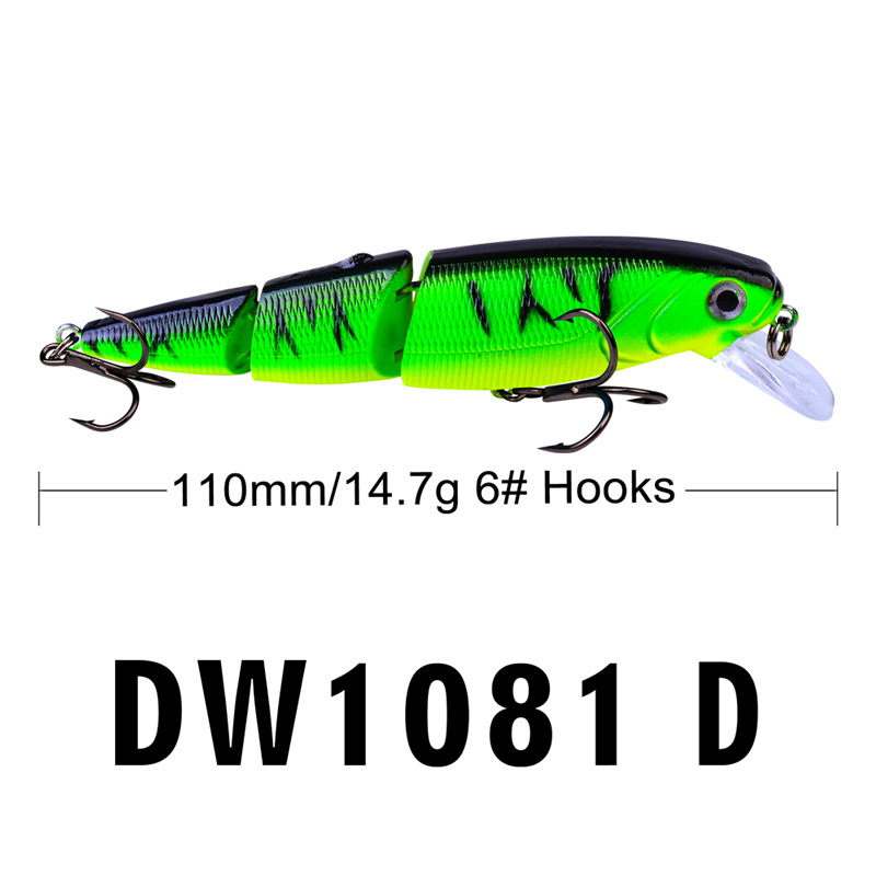 Sunflower DW1081 Multi-Jointed Segmented Minnow Hard Lure 110mm 14.7g Lifelike Swimbait For Fresh & Saltwater thumb 7