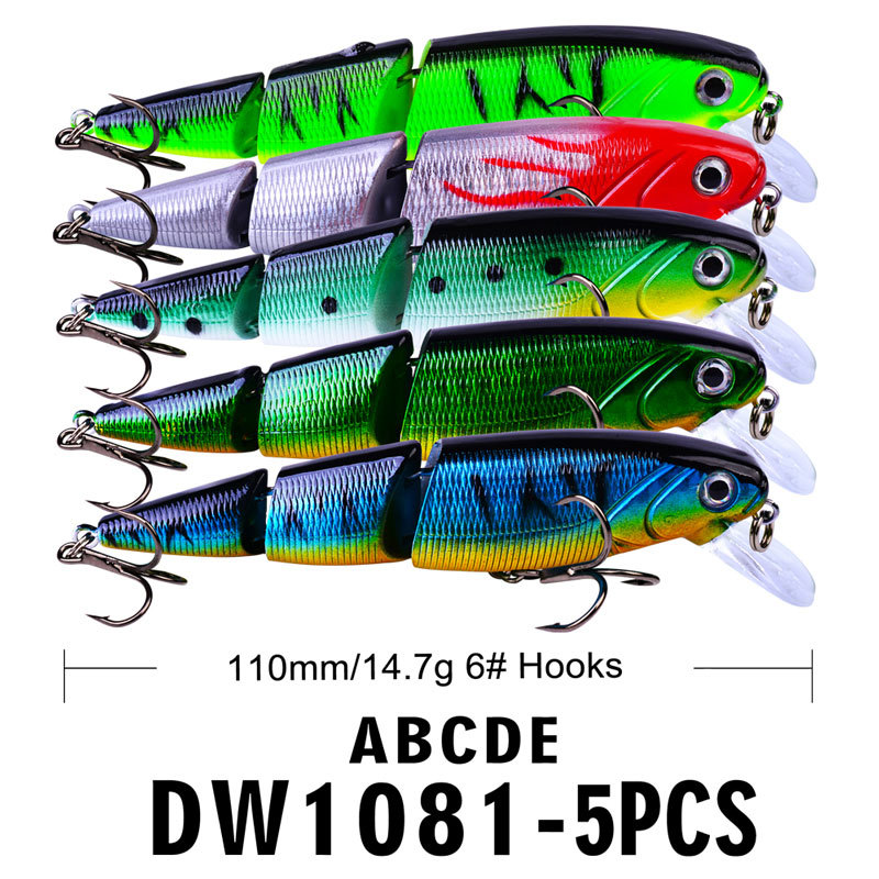 Sunflower DW1081 Multi-Jointed Segmented Minnow Hard Lure 110mm 14.7g Lifelike Swimbait For Fresh & Saltwater thumb 10