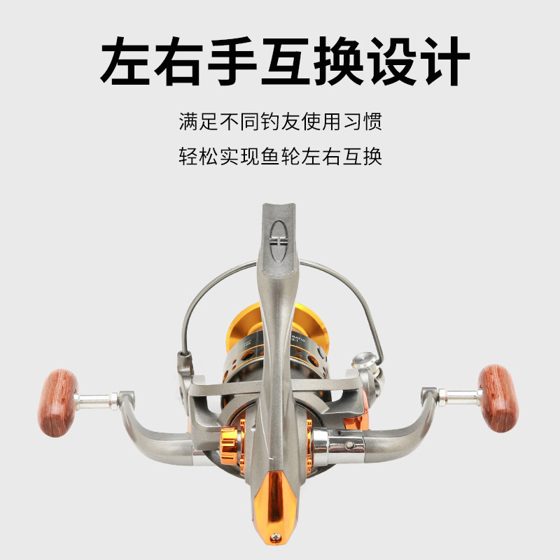 Sunflower DC Series Full Metal Spool Spinning Fishing Reel 1000-7000 Left & Right Interchangeable Handle Saltwater Reel thumb 1