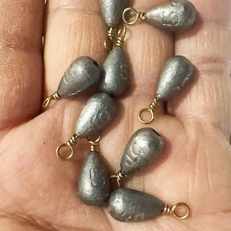 Sunflower Teardrop Fishing Lead Sinker With Rotatable Swivel Ring Multi Weights 2g-40g Saltwater Casting Weights thumb 3