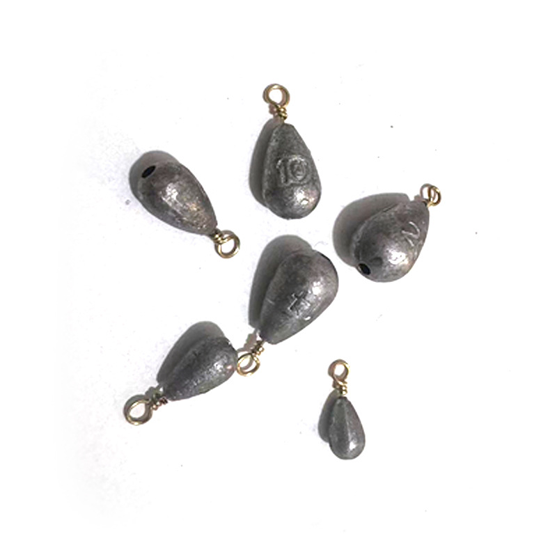 Sunflower Teardrop Fishing Lead Sinker With Rotatable Swivel Ring Multi Weights 2g-40g Saltwater Casting Weights thumb 4