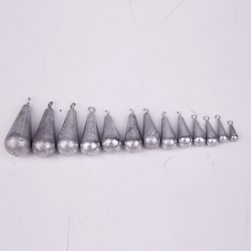 Sunflower Teardrop Lead Sinker With Fixed Eye Multi Weights 3.5g-25g Saltwater Shore Casting Fishing Weight thumb 1