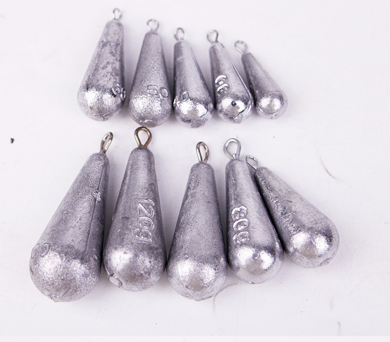 Sunflower Teardrop Lead Sinker With Fixed Eye Multi Weights 3.5g-25g Saltwater Shore Casting Fishing Weight thumb 10