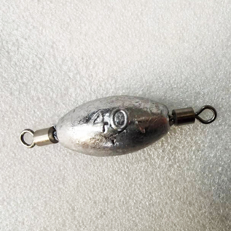 Olive Shape Fishing Sinkers with Dual Swivel Loops thumb 1
