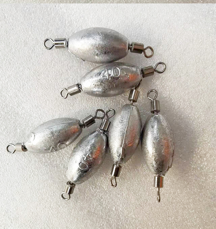 Olive Shape Fishing Sinkers with Dual Swivel Loops thumb 9