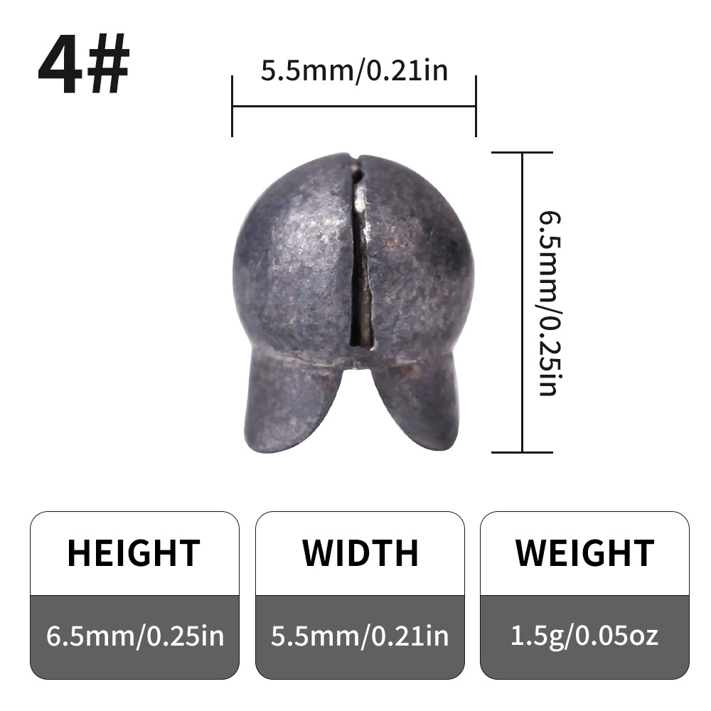Sunflower Duckbill Split Shot Fishing Sinkers thumb 7