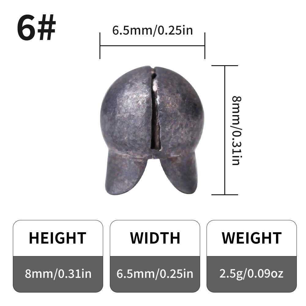 Sunflower Duckbill Split Shot Fishing Sinkers thumb 9