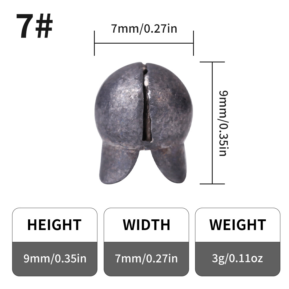 Sunflower Duckbill Split Shot Fishing Sinkers thumb 10